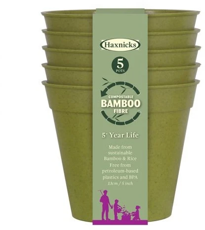 Haxnicks 5' Bamboo Pot - Sage Green X5