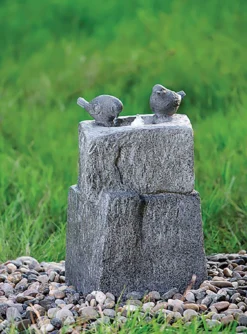 Woodlodge Bird Grey Water Feature
