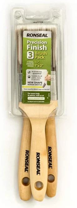 Ronseal Precision Finish Brush 3 Pack