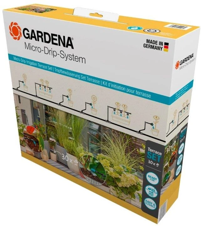 Gardena Start Set Micro-Drip-Irrigation Terrace Set (30 Plants)